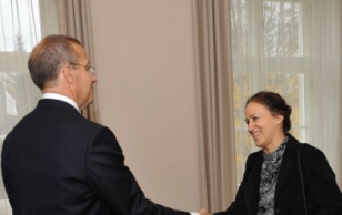 President Ilves receives the credentials of the Ambassador of the Republic of Italy, Rosa Maria Chicco Ferraro