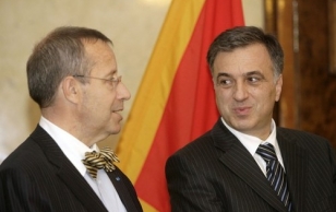 President Ilves and President Vujanović at the press conference