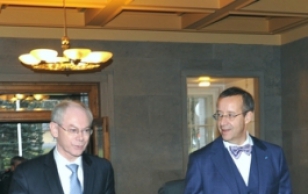 Встреча с председателем Верховного совета Европейского Союза Херманом Ван Ромпеем 