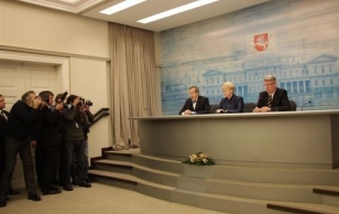 Baltic presidents at the press conference