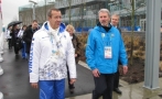 Raising the Estonian Flag in Olympic Village