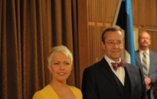 President Ilves and Mrs. Evelin Ilves at the reception in Estonian House in Vancouver.