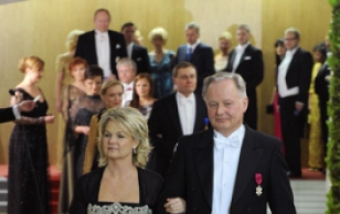 Chairman of the Supervisory Board of the Bank of Estonia, Mr. Jaan Männik, and Mrs. Kai Sillaste-Männik.