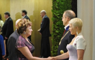 Mrs. Eevi Balitski, the Teacher of the Year 2009 and Mr. Valodi Balitski