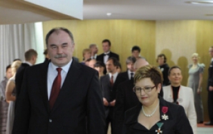 Mrs. Mall Hellam, Executive Director Open Estonia Foundation and Mr. Tõnu Hellam