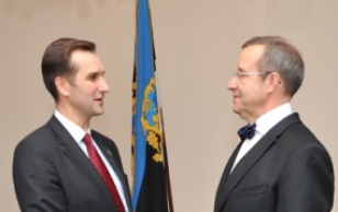 President Ilves meets with the Latvian Minister of Foreign Affairs, Mr. Māris Riekstiņš.