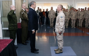Встреча с отправляющейся в Афганистан пехотной ротой ESTCOY-10 и подкреплением NSE-9