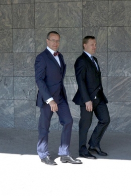President Ilves and the CEO of Eesti Raudtee, Mr. Kaido Simmermann.