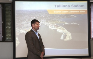 Chairman of the Board of Tallinna Sadam, Mr. Ain Kaljurand gives an overview of the company.