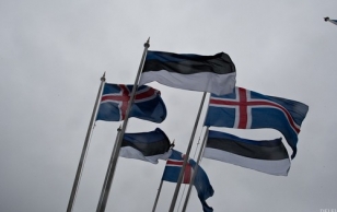 Vastuvõtutseremoonia Islandi presidendi residentsis Bessastaðiris.
