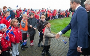 Vastuvõtutseremoonia Islandi presidendi residentsis Bessastaðiris.