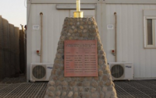 The monument to the Estonian troops fallen in Afghanistan