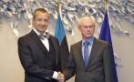 The President of Estonia, Mr. Toomas Henrik Ilves and thr President of the European Council, Mr. Herman van Rompuy