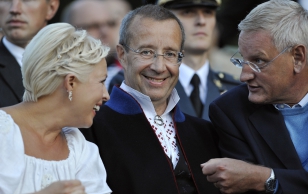 Evelin Ilves, president Toomas Hendrik Ilves ja Rootsi välisminister Carl Bildt
