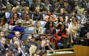 Vaade kõrgetele külalistele ÜRO Peaassamblee 66. istungjärgu avamisel