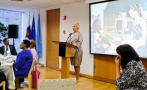 Soome ÜRO esinduse korraldatud koolilõunate üritus. Evelin Ilvese kõne