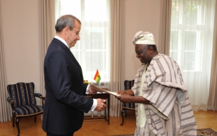 President Toomas Hendrik Ilves and Paul King Aryene, Ambassador of the Republic of Ghana
