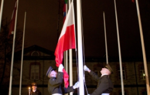 President Toomas Hendrik Ilves osales NATO küberkaitsekeskuse pidulikul tseremoonial, millega tähistati USA ja Poola liitumist keskusega.