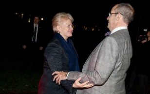 Leedu presidendi Dalia Grybauskaitė saabumine