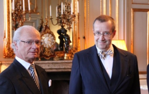 The King of Sweden Carl XVI Gustaf and President Toomas Hendrik Ilves
