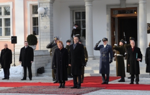 President Tarja Haloneni tervitamine Kadriorus