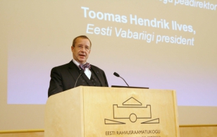 President Ilves emakeelepäeva konverentsil Eesti Rahvusraamatukogus
