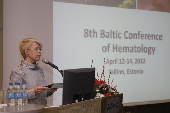 Evelin Ilves at the opening of the Baltic Conference of Hematology