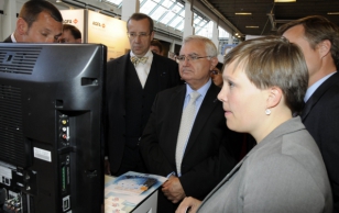President Ilves joined a tour of the Exhibit of the eHEALTH Week together with the Danish Minister of Health and The European Commissioner for Health and Consumer Policy John Dalli