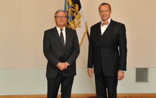 Belgia Kuningriigi suursaadik Thunus Marc ja president Toomas Hendrik Ilves