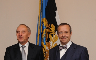 Läti riigipea Andris Bērziņš ja president Toomas Hendrik Ilves