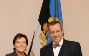 Poola seimi spiiker Ewa Kopacz ja president Toomas Hendrik Ilves