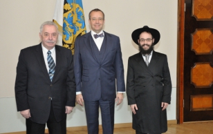 Встреча с главным раввином Эстонии Шмуэлем Котом и председателем Еврейского прихода Борисом Оксом