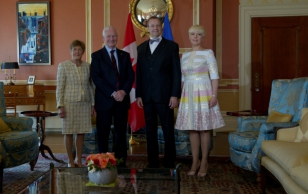 Presidendipaari kohtumine Kanada kindralkuberneri David Johnstoni ja Sharon Johnstoniga