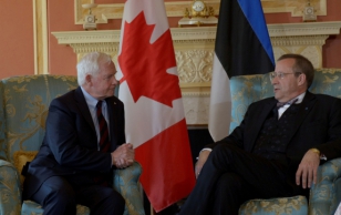 Presidendipaari kohtumine Kanada kindralkuberneri David Johnstoni ja Sharon Johnstoniga