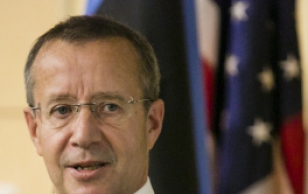 Toomas Hendrik Ilves, President of the Republic of Estonia, gives a talk at the Tufts University Fletcher School of Law and Diplomacy on Thursday, September 26, 2013.