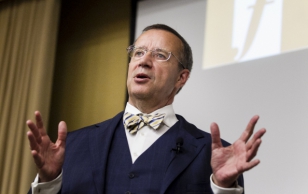 Toomas Hendrik Ilves, President of the Republic of Estonia, gives a talk at the Tufts University Fletcher School of Law and Diplomacy on Thursday, September 26, 2013.