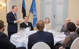 Pidulik õhtusöök ÜRO peasekretäri Ban Ki-moon'i ja tema abikaasa Ban Soon-taek'i auks
