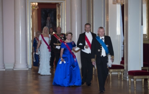 Kuningas Haraldi ja kuninganna Sonja riigiõhtusöök Vabariigi Presidendi riigivisiidi puhul Norra Kuningriiki