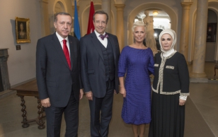President Toomas Hendrik Ilvese ja Evelin Ilvese pidulik õhtusöök Türgi riigipea Recep Tayyip Erdoğani ja tema abikaasa Emine Erdoğani auks
