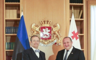Kohtumine Gruusia presidendi Giorgi Margvelashviliga.