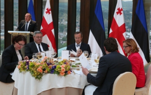 Gruusia riigipea Giorgi Margvelašvili antud pidulik õhtusöök president Toomas Hendrik Ilvese ametliku visiidi puhul.