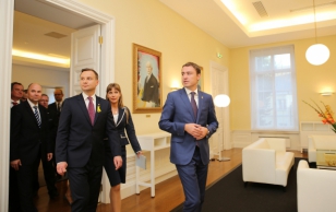 Poola presidendi Andrzej Duda kohtumine peaminister Taavi Rõivasega.