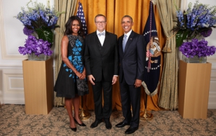 Ameerika Ühendriikide presidendi Barack Obama ja esileedi Michelle Obama ÜRO Peaassamblee raames toimunud vastuvõtt New Yorgis 28. septembril 2015.