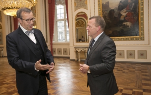 Kohtumine Taani peaministri Lars Løkke Rasmusseniga Christiansborgi lossis.