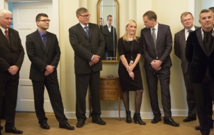 Äridelegatsiooni kontaktürituse sissejuhatamine Eesti saatkonnas.