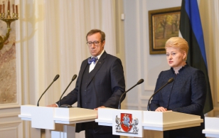 Balti riikide presidentide ühine pressikonverents.