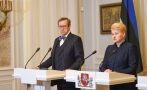 President Toomas Hendrik Ilves, Leedu riigipea Dalia Grybauskaitėga ja Läti president Raimonds Vējonis.