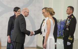 Riigikohtu esimees Priit Pikamäe ja proua Anu Pikamäe.