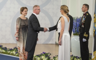 Kaitseminister Hannes Hanso ja proua Riina Hanso.