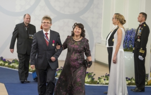 Tartu Ülikooli uusaja professor, üldajaloo osakonna juhataja Mati Laur ja proua Koidu Laur.